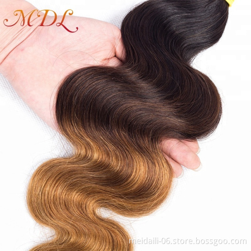 wholesale cheap human hair 1b 4 27 ombre color body wave 3 tone ombre hair extensions indian hair